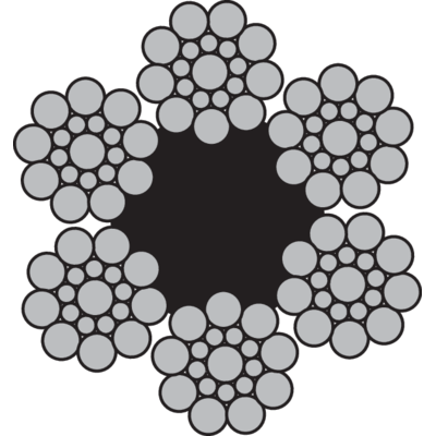 Steel wire rope - 6x19S-FC wire rope