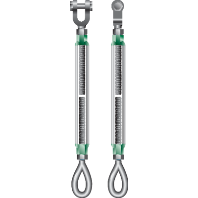 Turnbuckles Eye - Jaw G-6315, Green Pin®